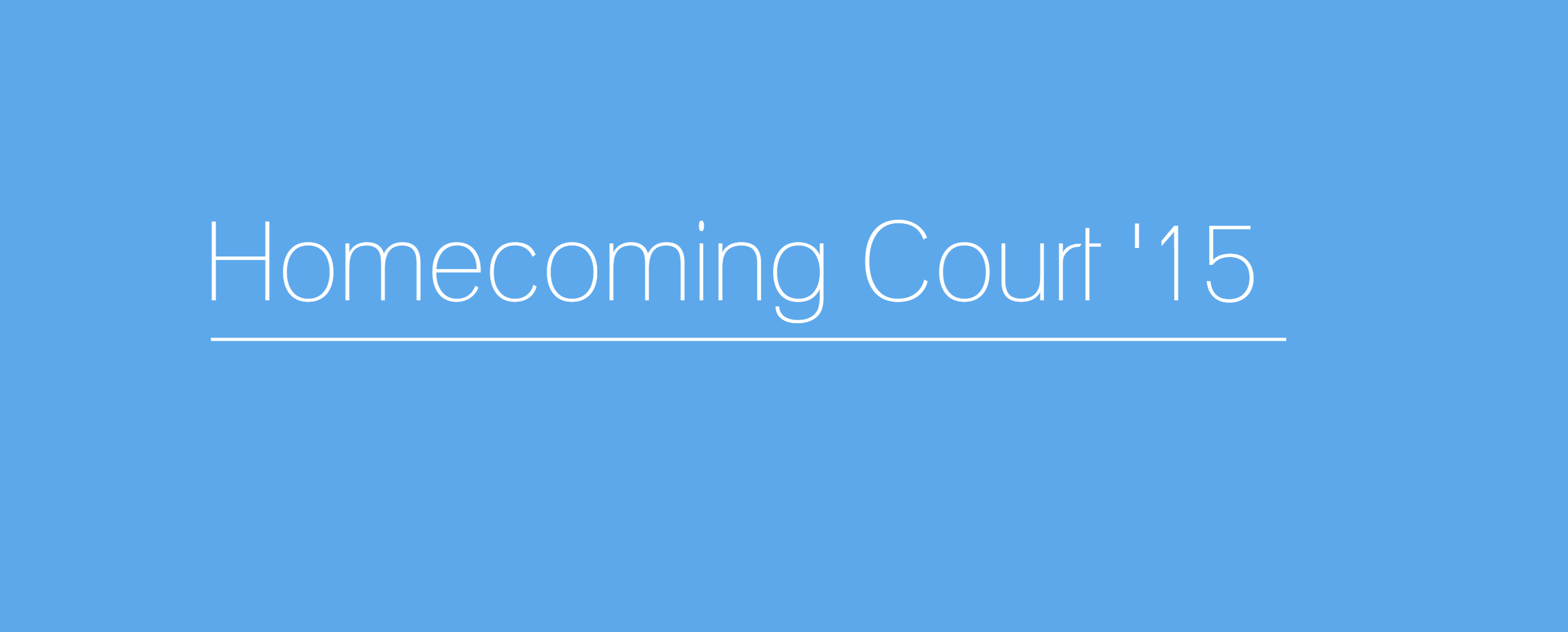 Homecoming court and theme 2015