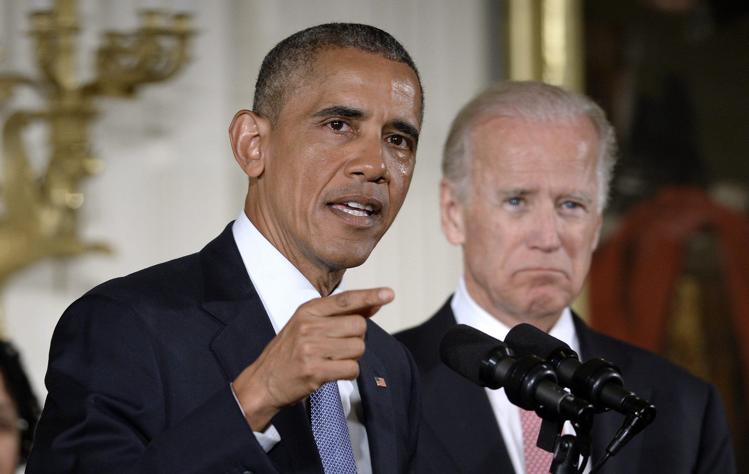 Obama speaks to a group of people affected by gun violence on Jan. 5 about his new executive action on gun control