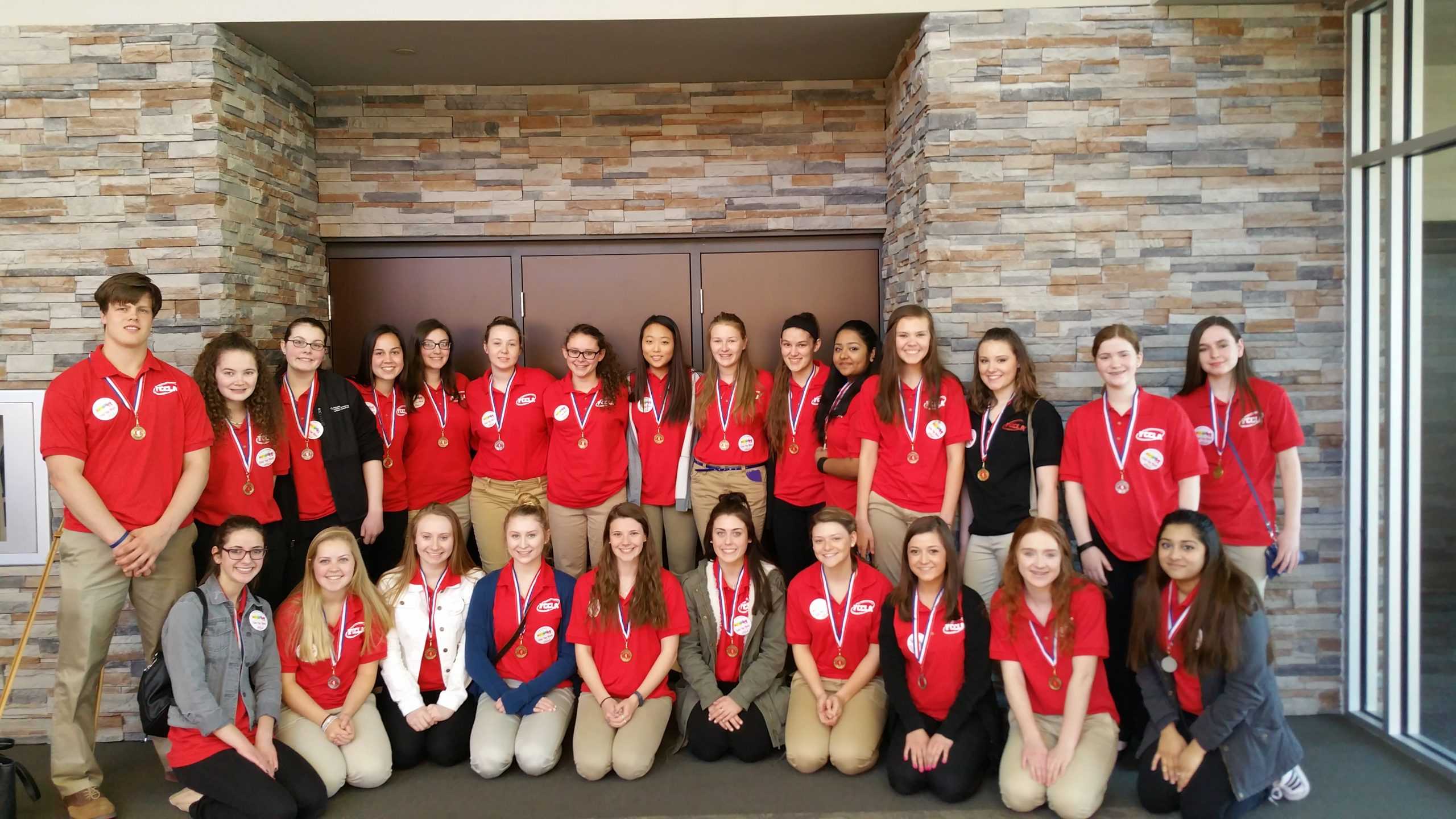 The FCCLA team poses after taking first overall in state.  The team heads to compete in nationals July 3-9.