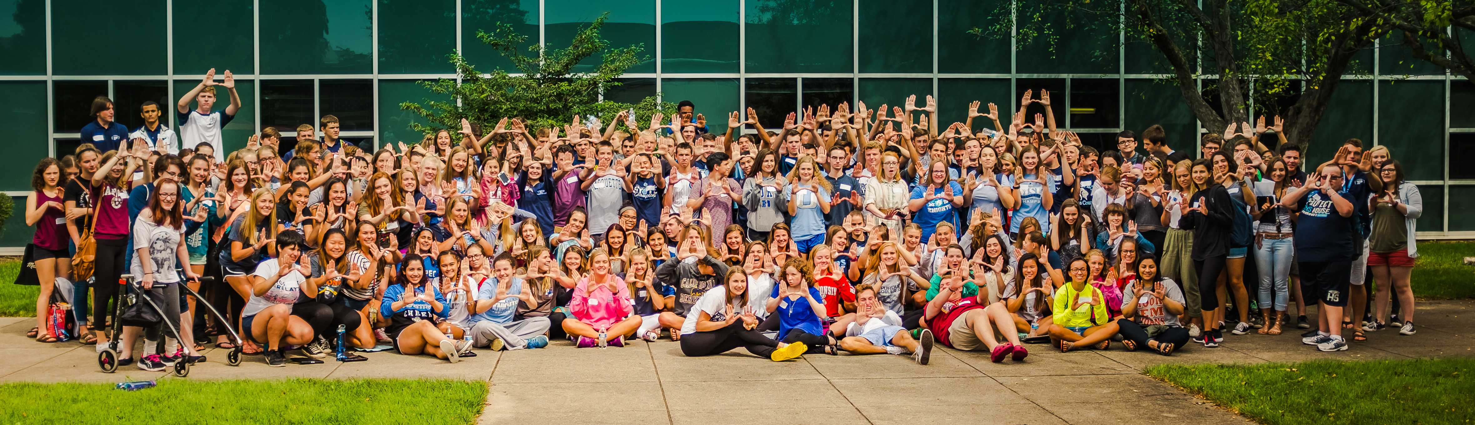 The 2016-17 Knights' Way leaders pose for a picture.