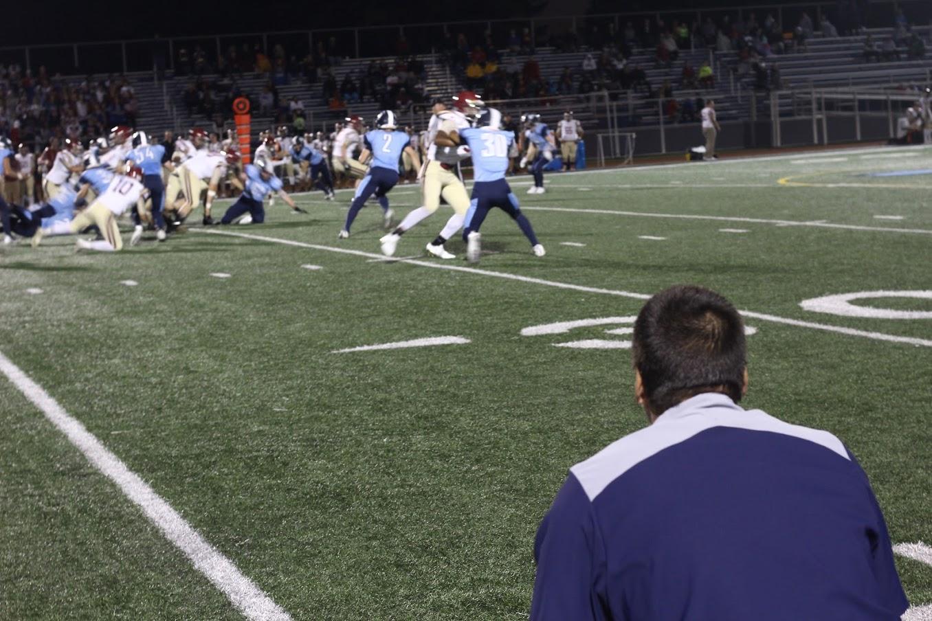 Knights football win big in final home game
