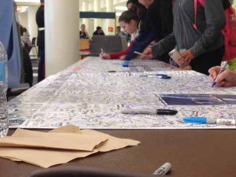 Students assemble for Wednesday walkout