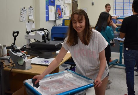 Rolling Meadows senior Miranda Adelman in her graphic arts class.