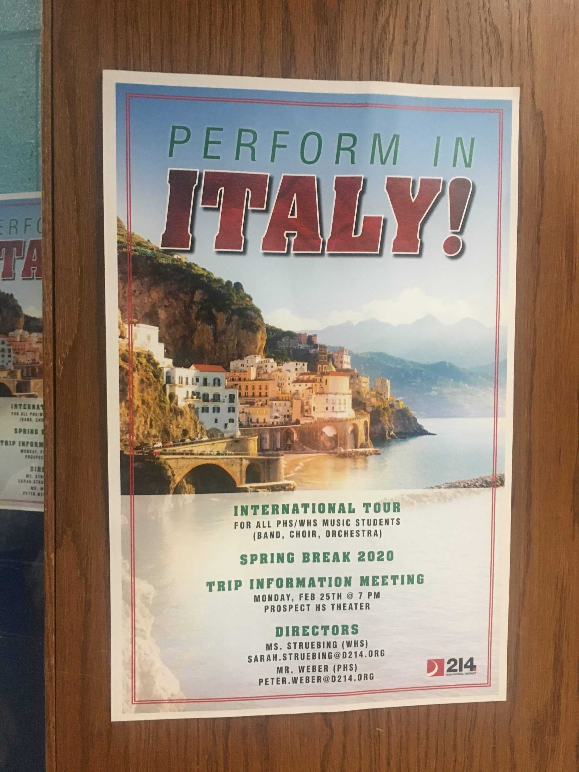 music program plans trip to italy