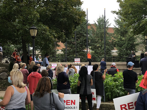 PHOTO ALBUM: REOPEN D214 PROTEST AT NORTH SCHOOL PARK