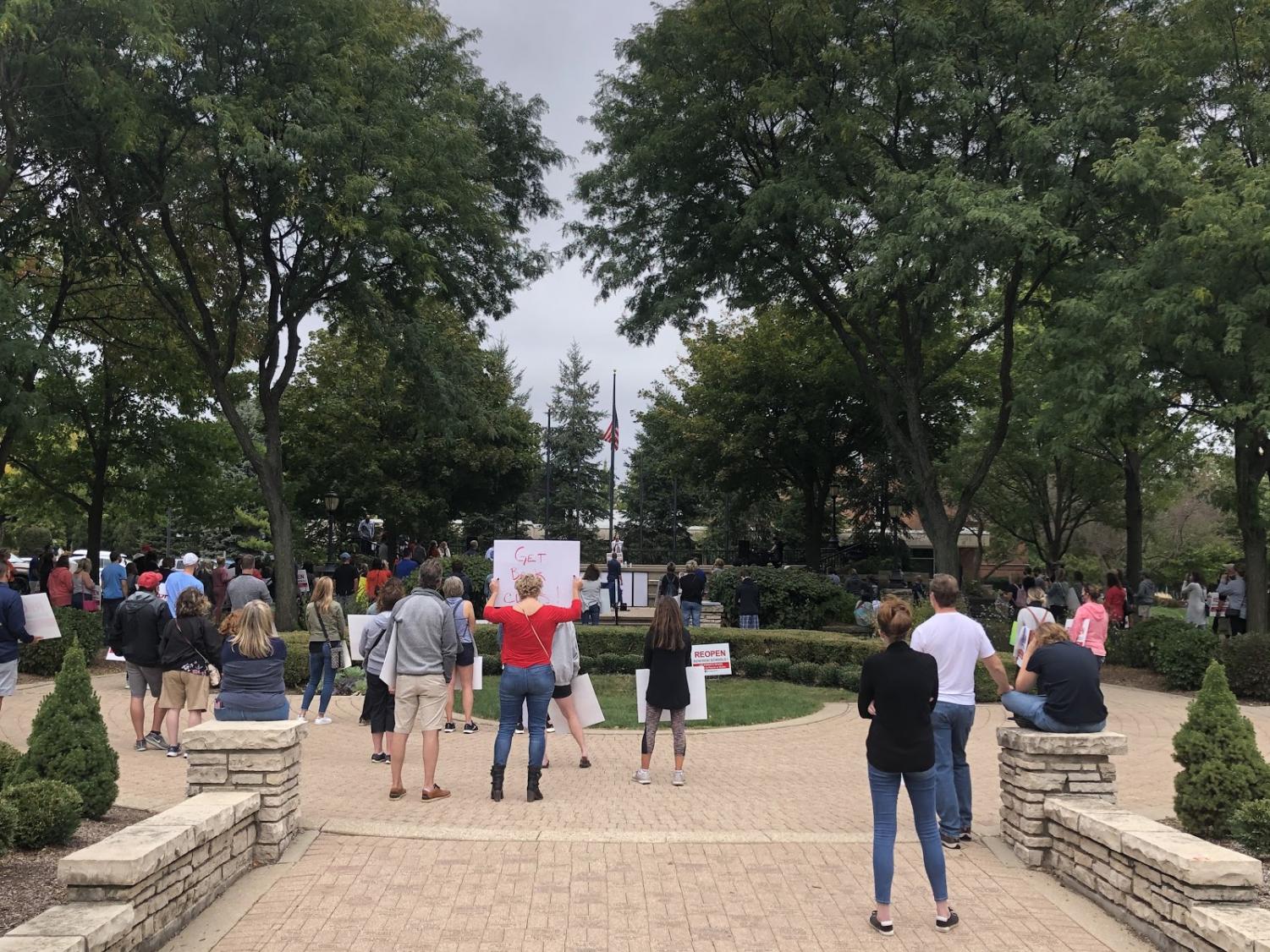 PHOTO ALBUM: REOPEN D214 PROTEST AT NORTH SCHOOL PARK