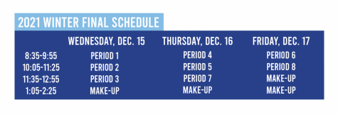 Winter Finals Schedule
