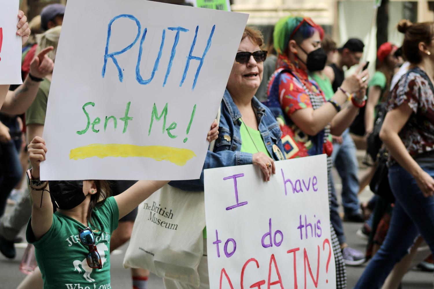 Activists support pro-choice movements in Millenium Park