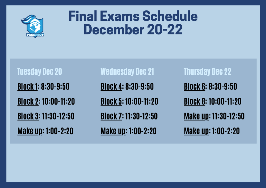 PHS: Final Exam Schedule