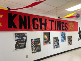 Homecoming hallway decorations for Knightimes. (Photo courtesy of Mary Robinson)