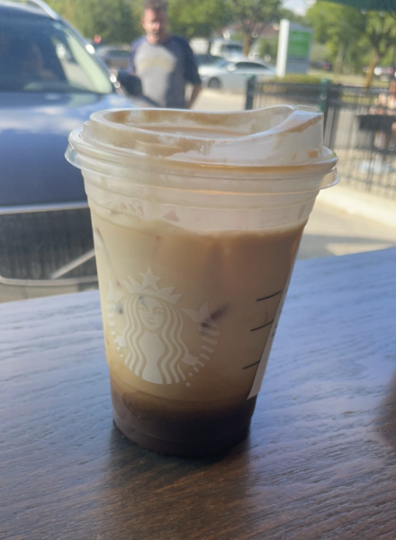 
The new New Iced Apple Crisp Oat Milk Shaken Espresso from the Starbucks fall menu.  (Photo courtesy of Molly Mundt)