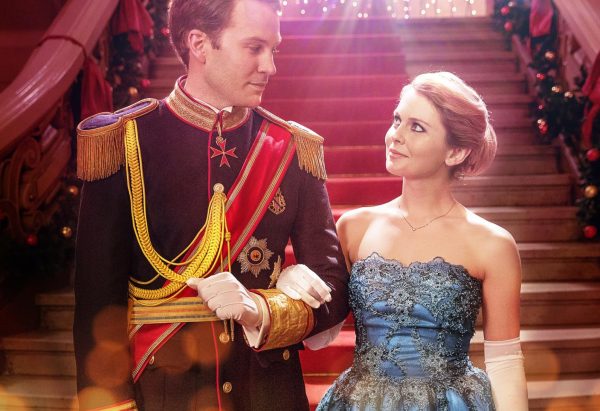 Amber Moore (Rose McIver) stares lovingly into Prince Richard’s (Ben Lamb) eyes at the Christmas Eve Ball. (Photo courtesy of IMDb)