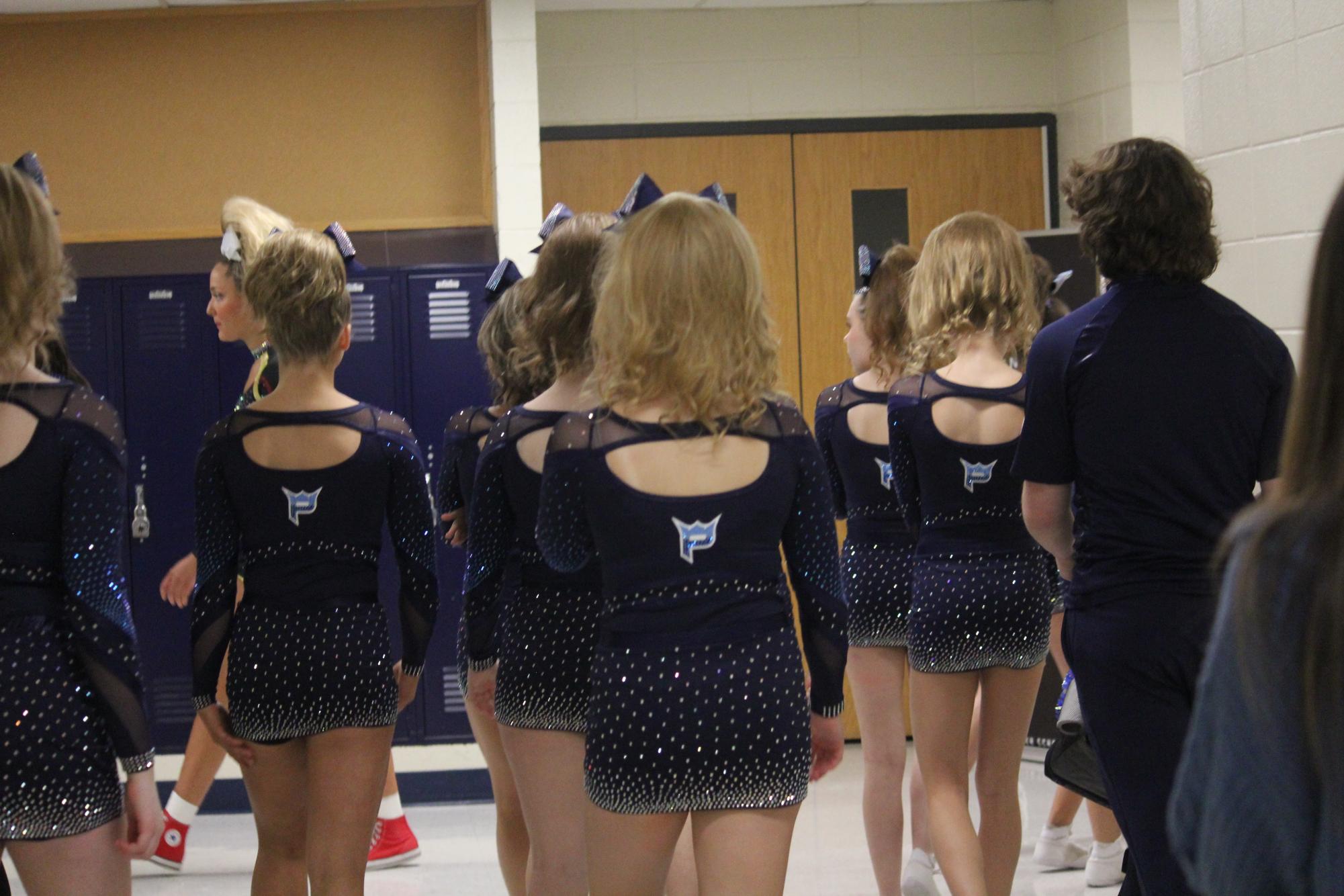 The Prospect Varsity Coed Cheer team at MSL Conference