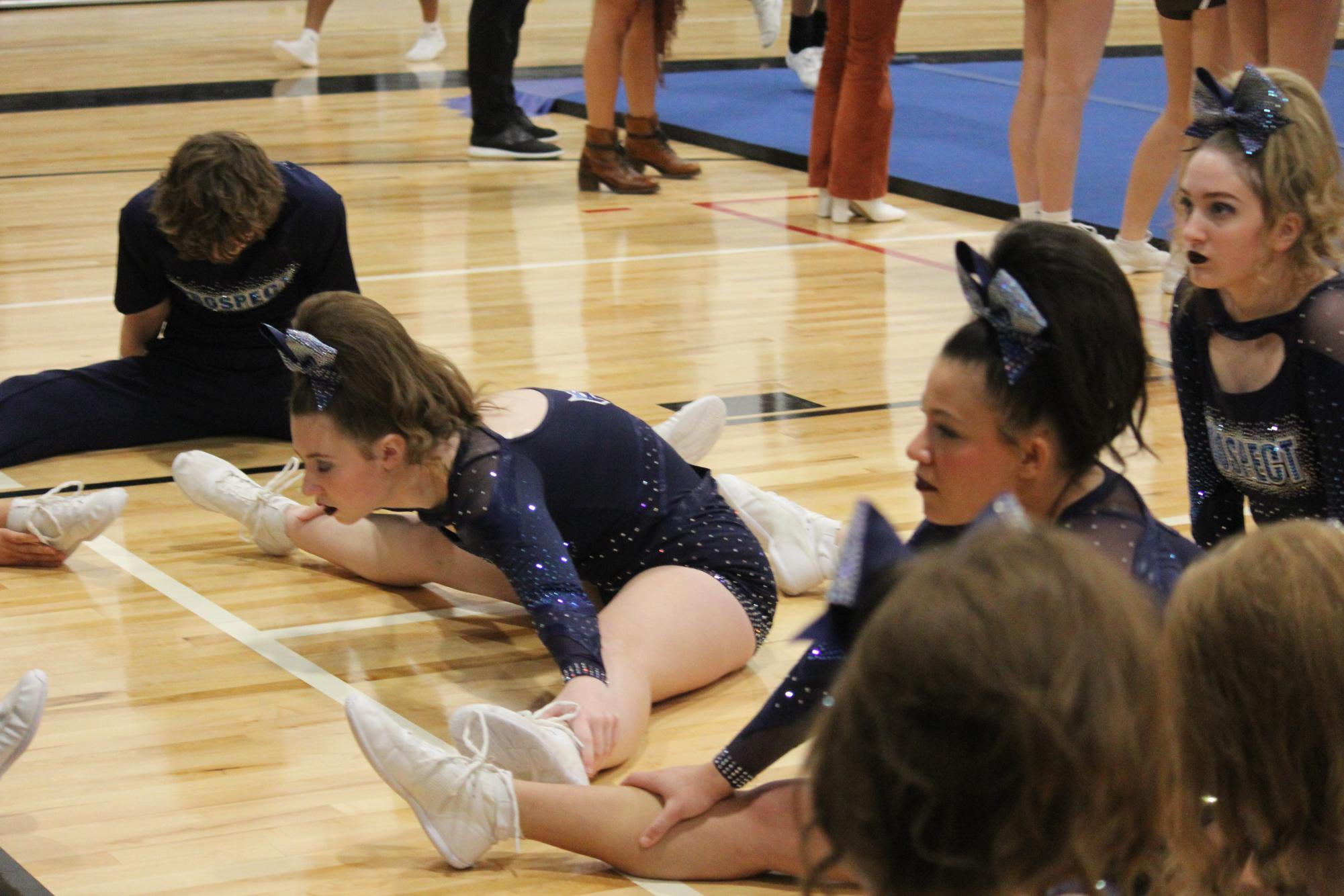 The Prospect Varsity Coed Cheer team at MSL Conference