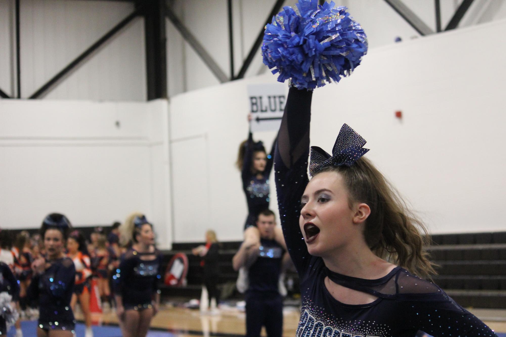 The Prospect Varsity Coed Cheer team at MSL Conference