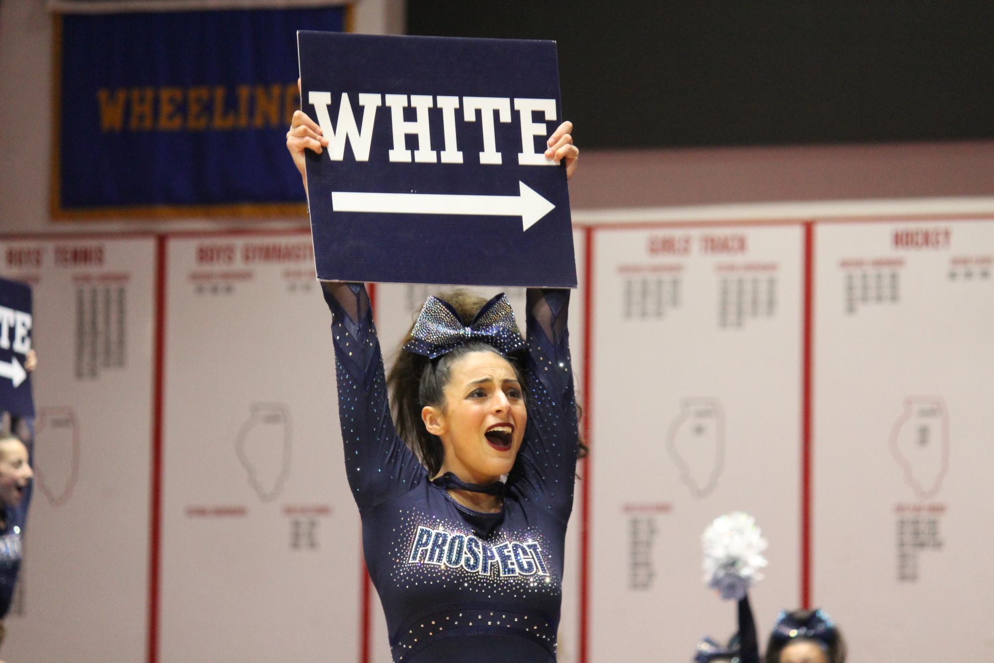 The Prospect Varsity Coed Cheer team at MSL Conference