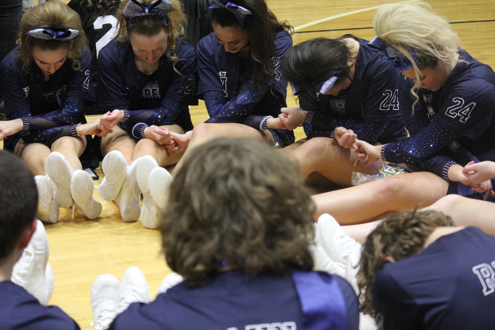 The Prospect Varsity Coed Cheer team at MSL Conference