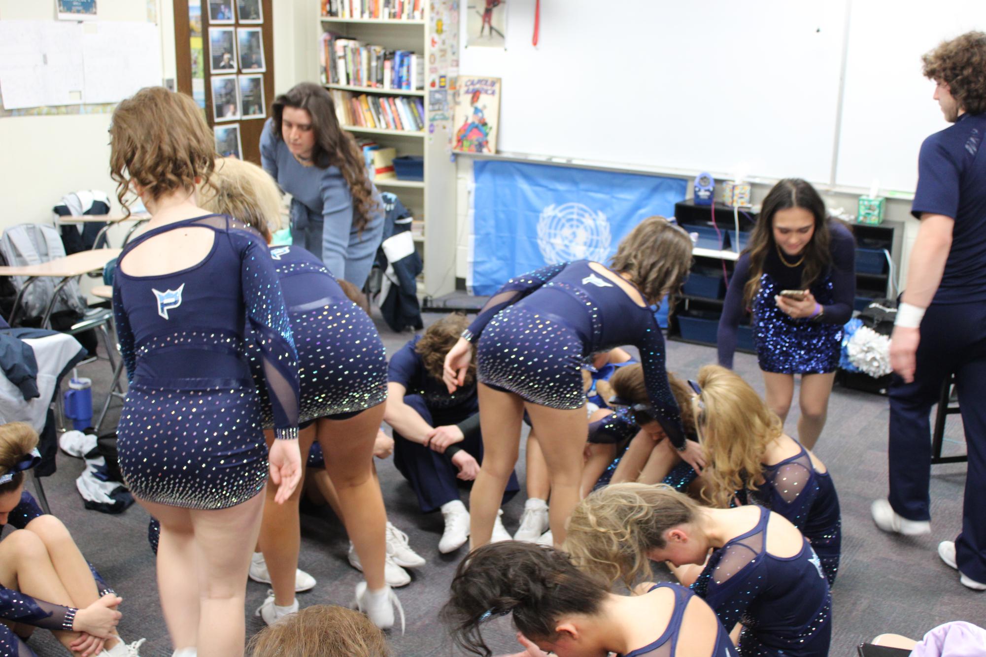 The Prospect Varsity Coed Cheer team at Sectionals