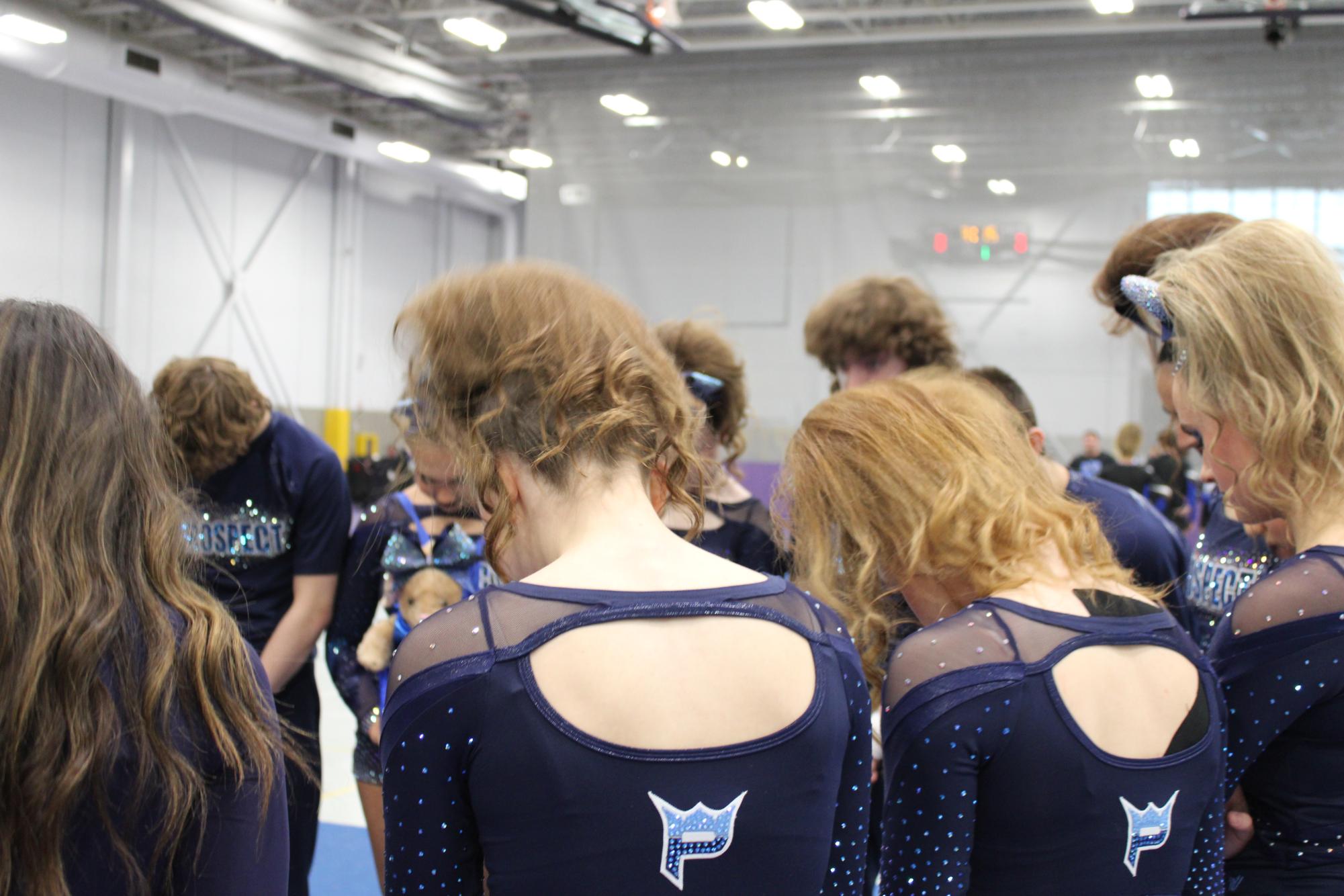 The Prospect Varsity Coed Cheer team at Sectionals