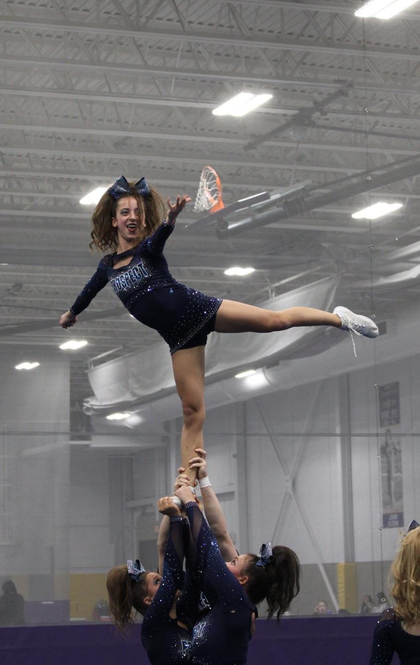 The Prospect Varsity Coed Cheer team at Sectionals