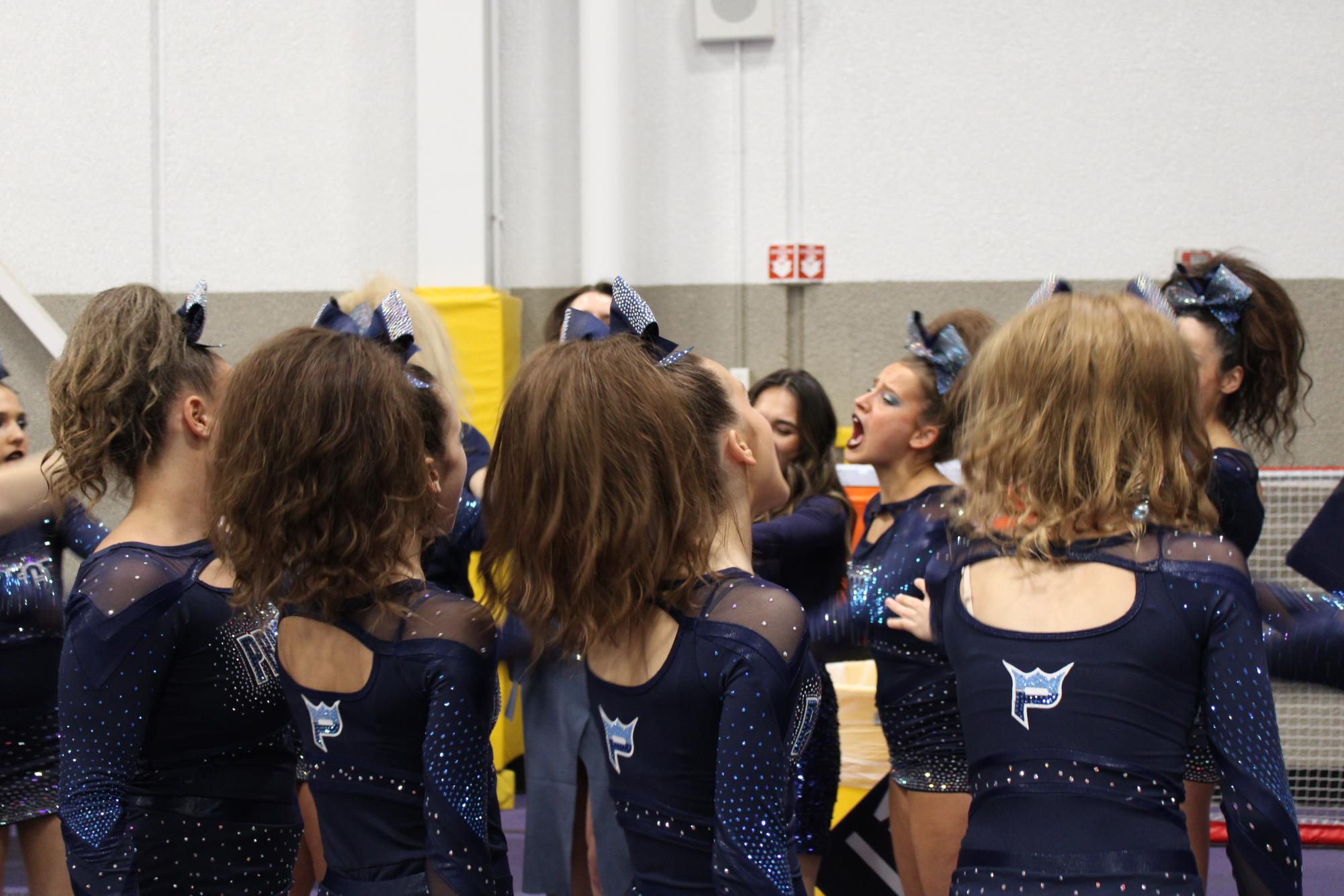 The Prospect Varsity Coed Cheer team at Sectionals