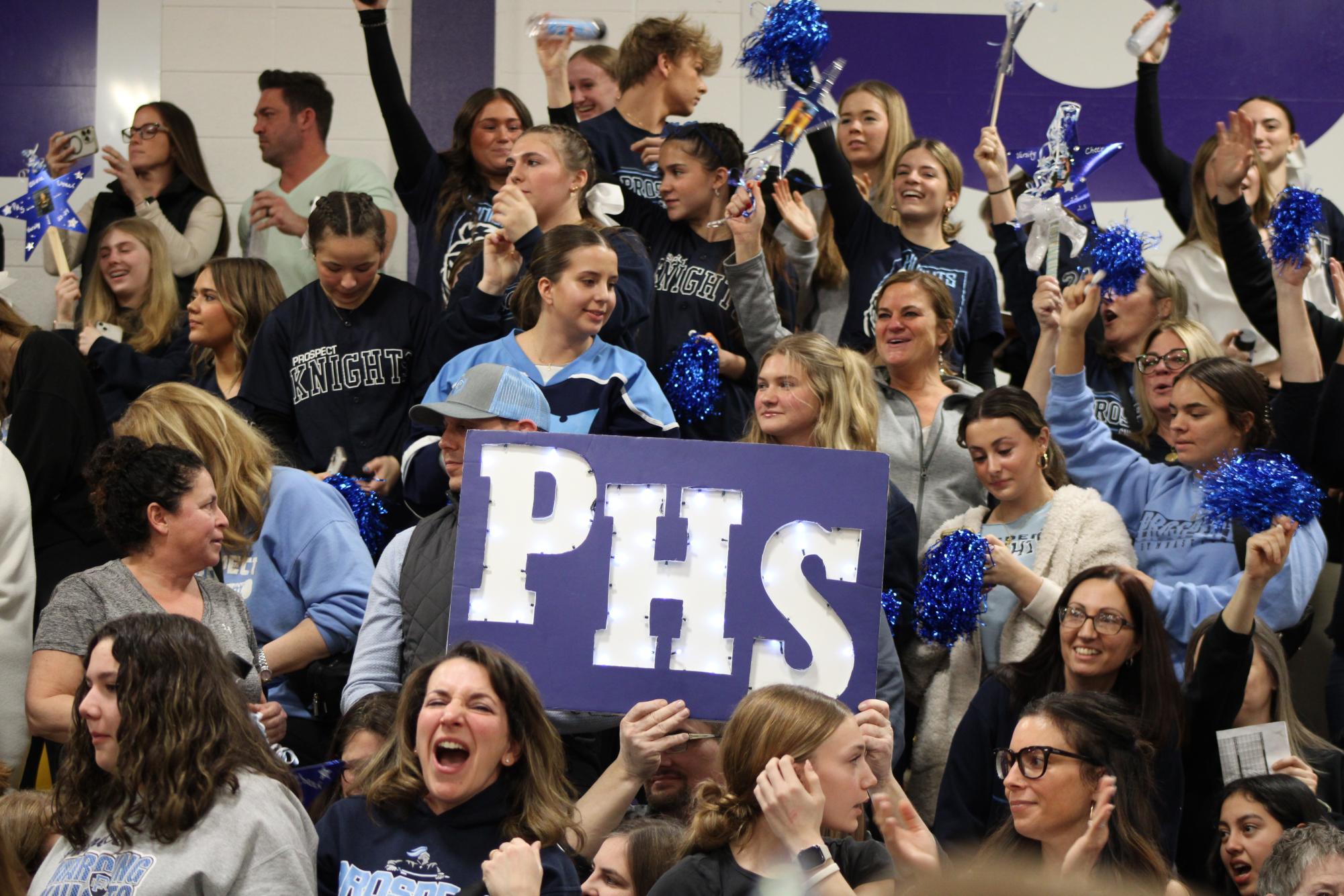 The Prospect Varsity Coed Cheer team at Sectionals