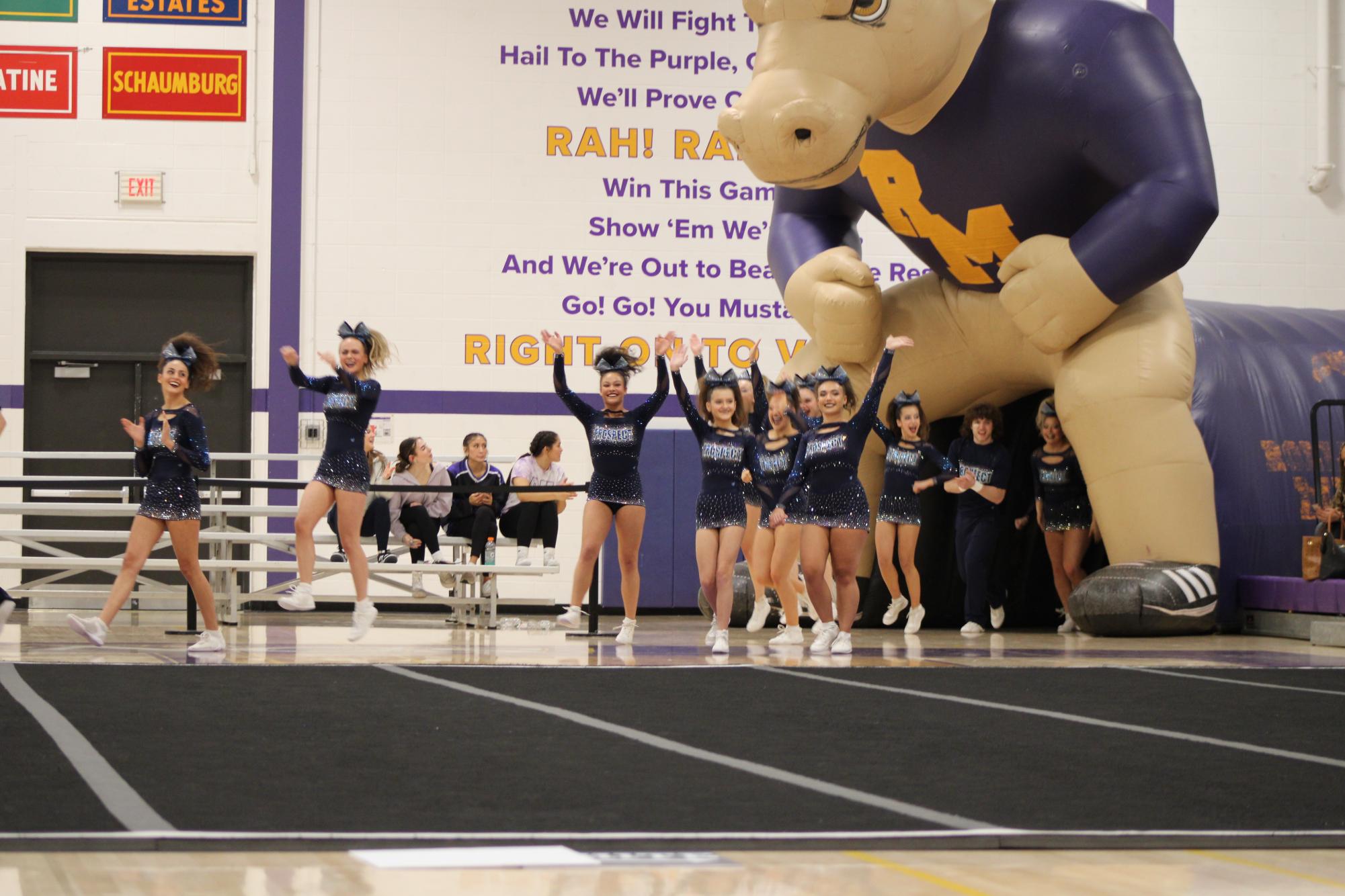 The Prospect Varsity Coed Cheer team at Sectionals