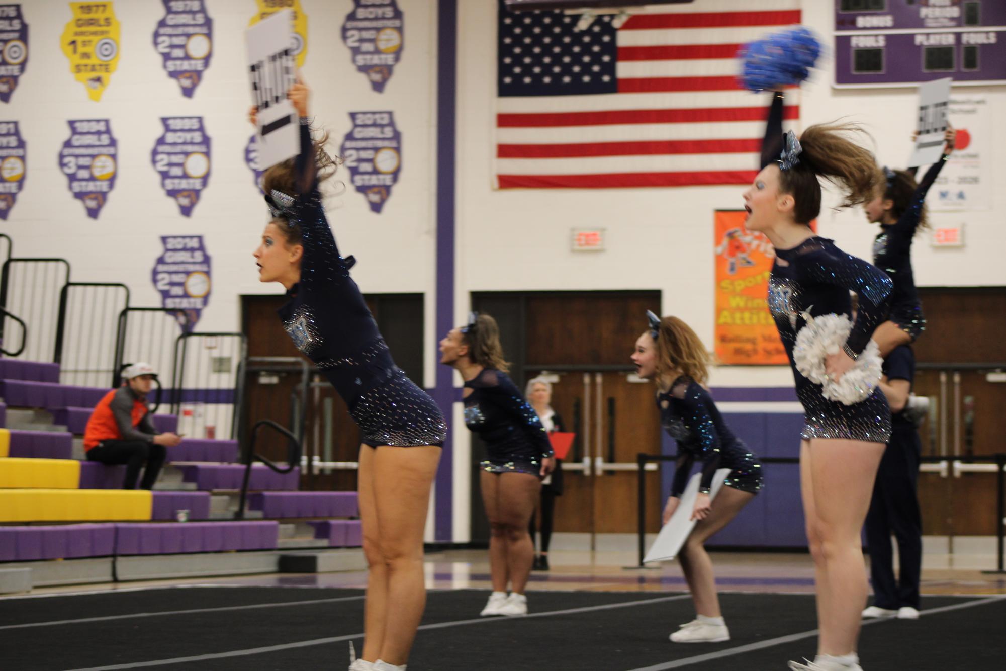 The Prospect Varsity Coed Cheer team at Sectionals