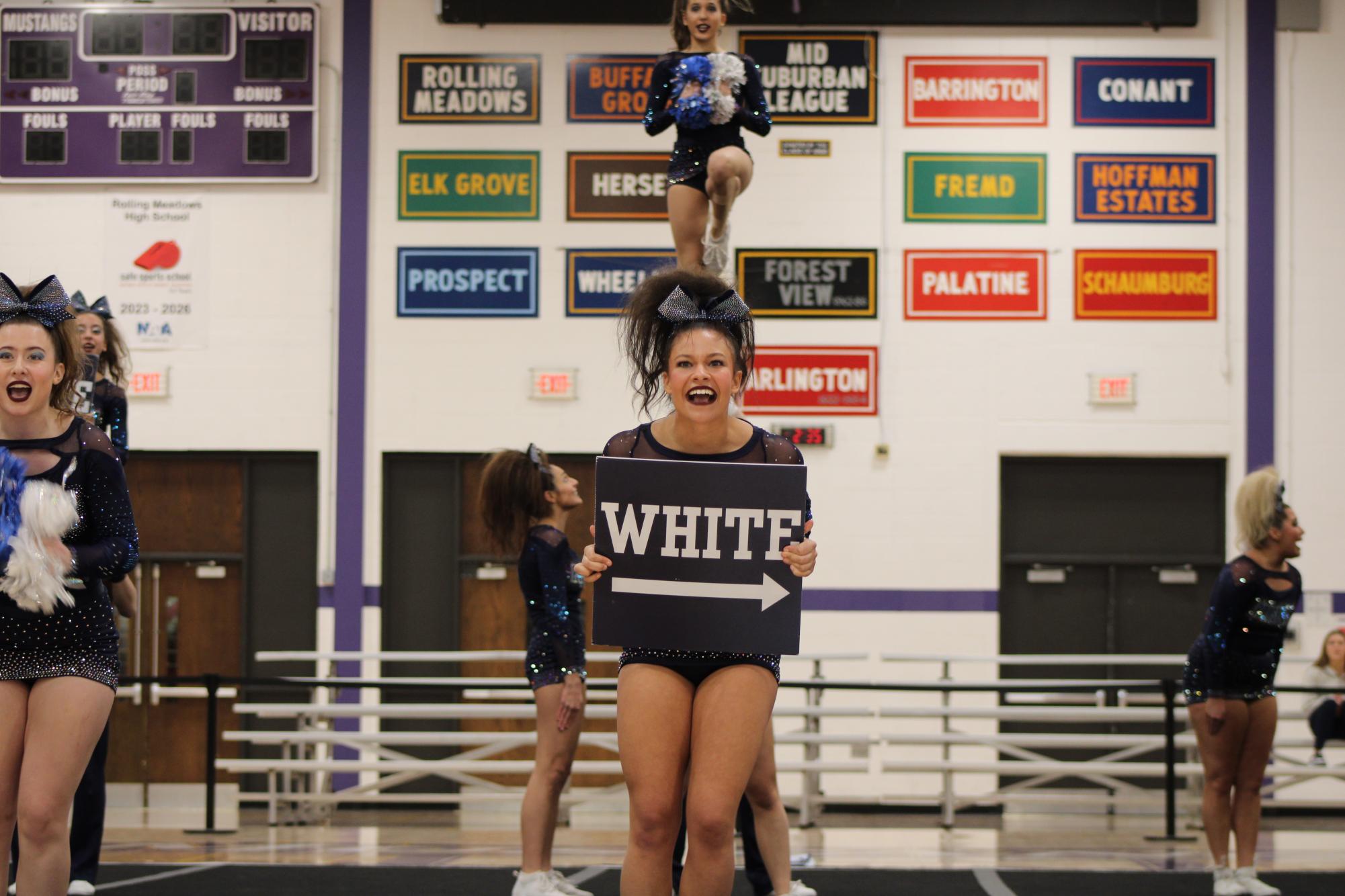 The Prospect Varsity Coed Cheer team at Sectionals