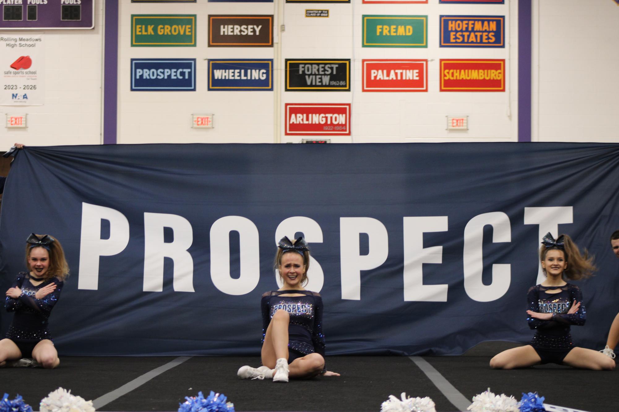 The Prospect Varsity Coed Cheer team at Sectionals