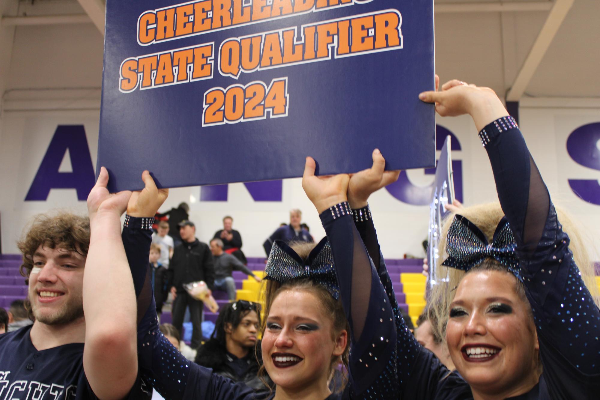The Prospect Varsity Coed Cheer team at Sectionals