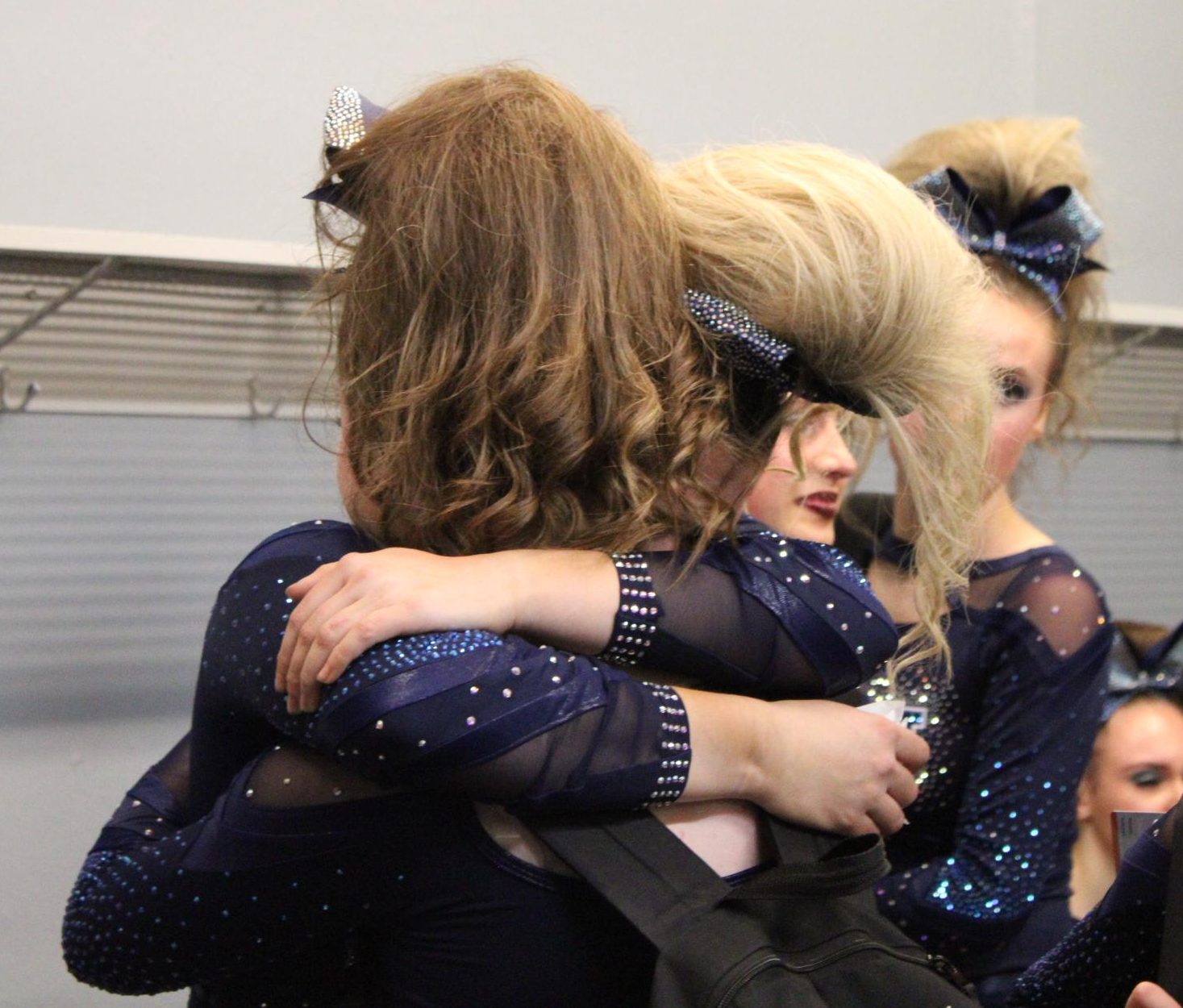 The Prospect Varsity Coed Cheer team at IHSA state!