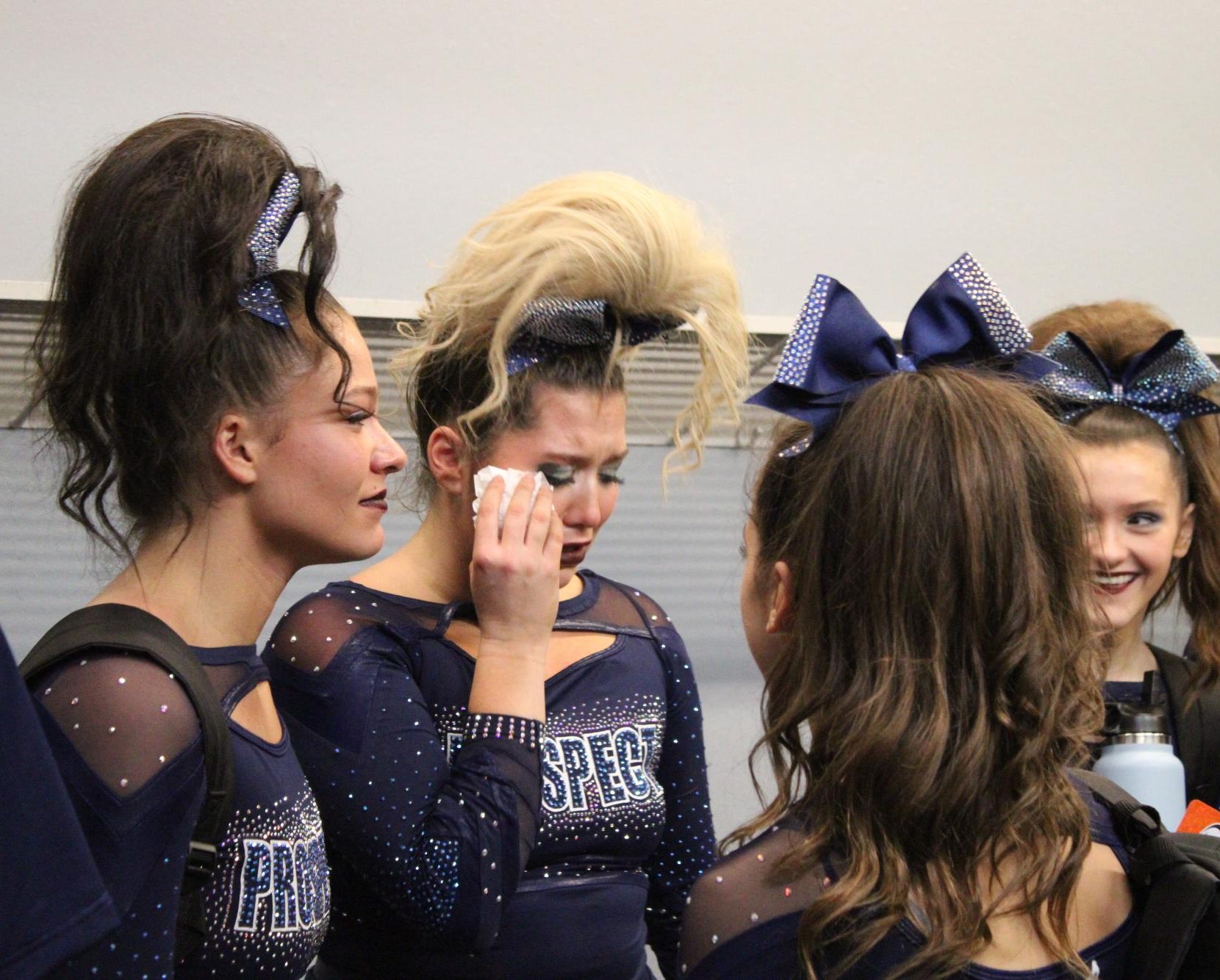 The Prospect Varsity Coed Cheer team at IHSA state!