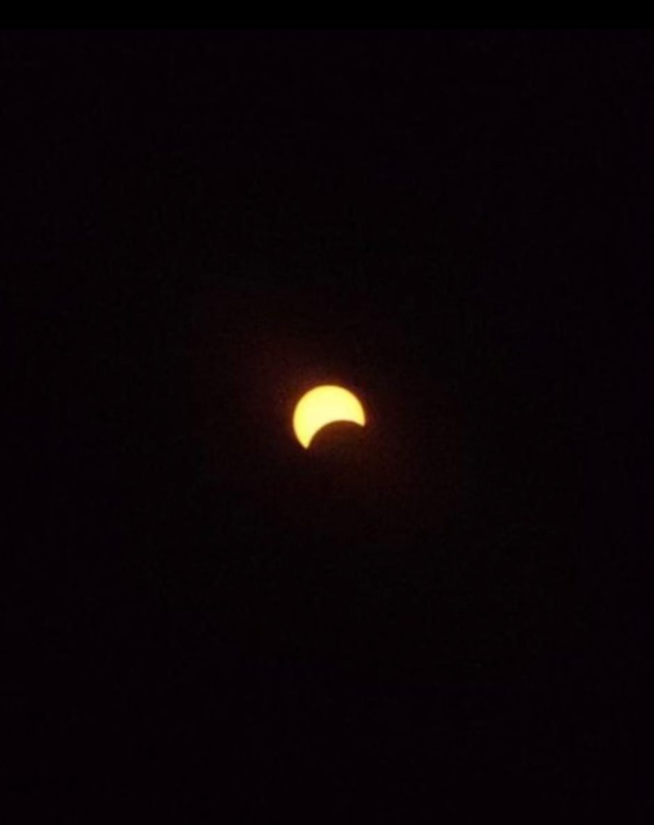 View of the Solar Eclipse. (Photo courtesy of Simone Maione.)