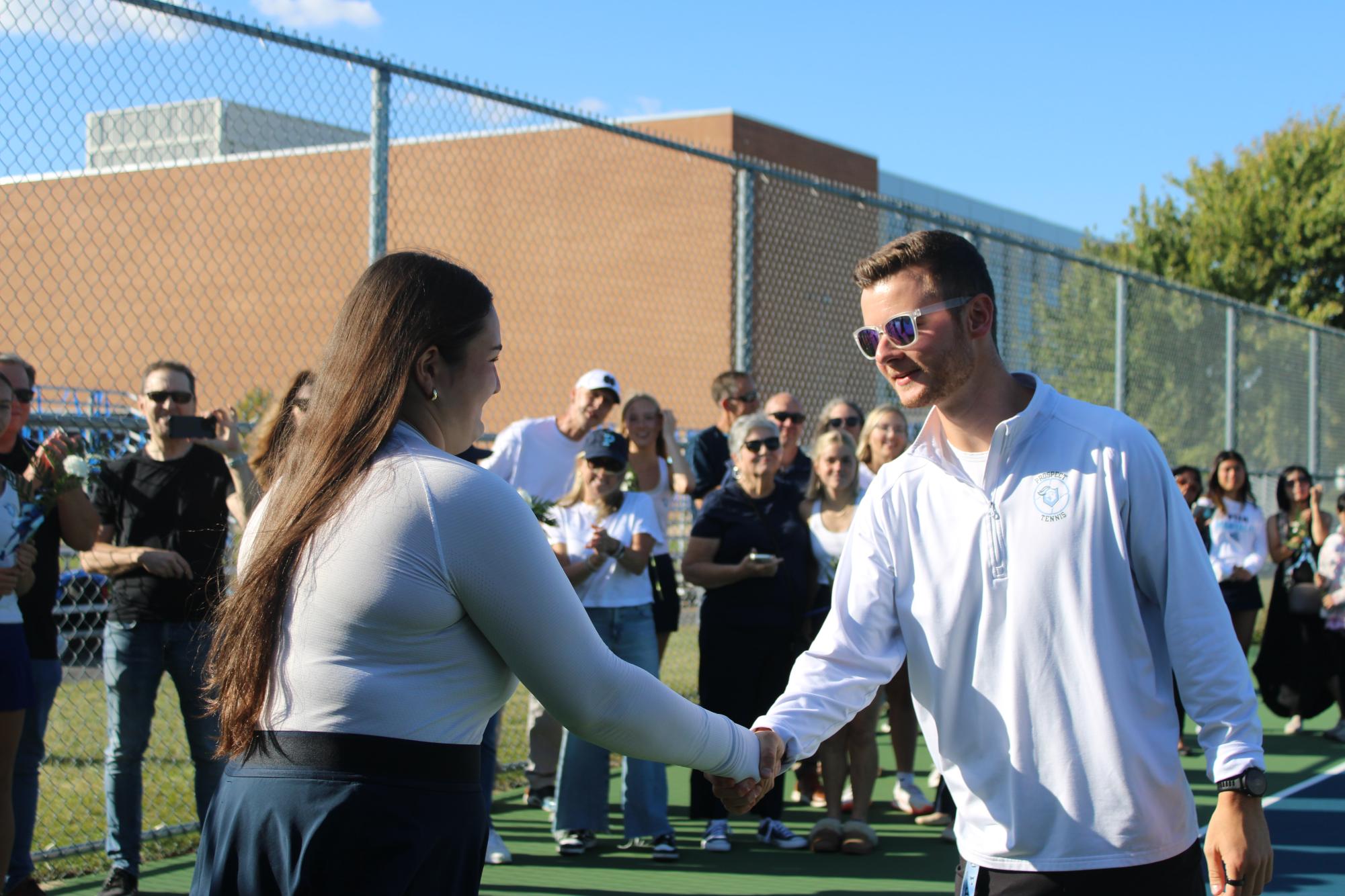 Girl's tennis celebrates senior night