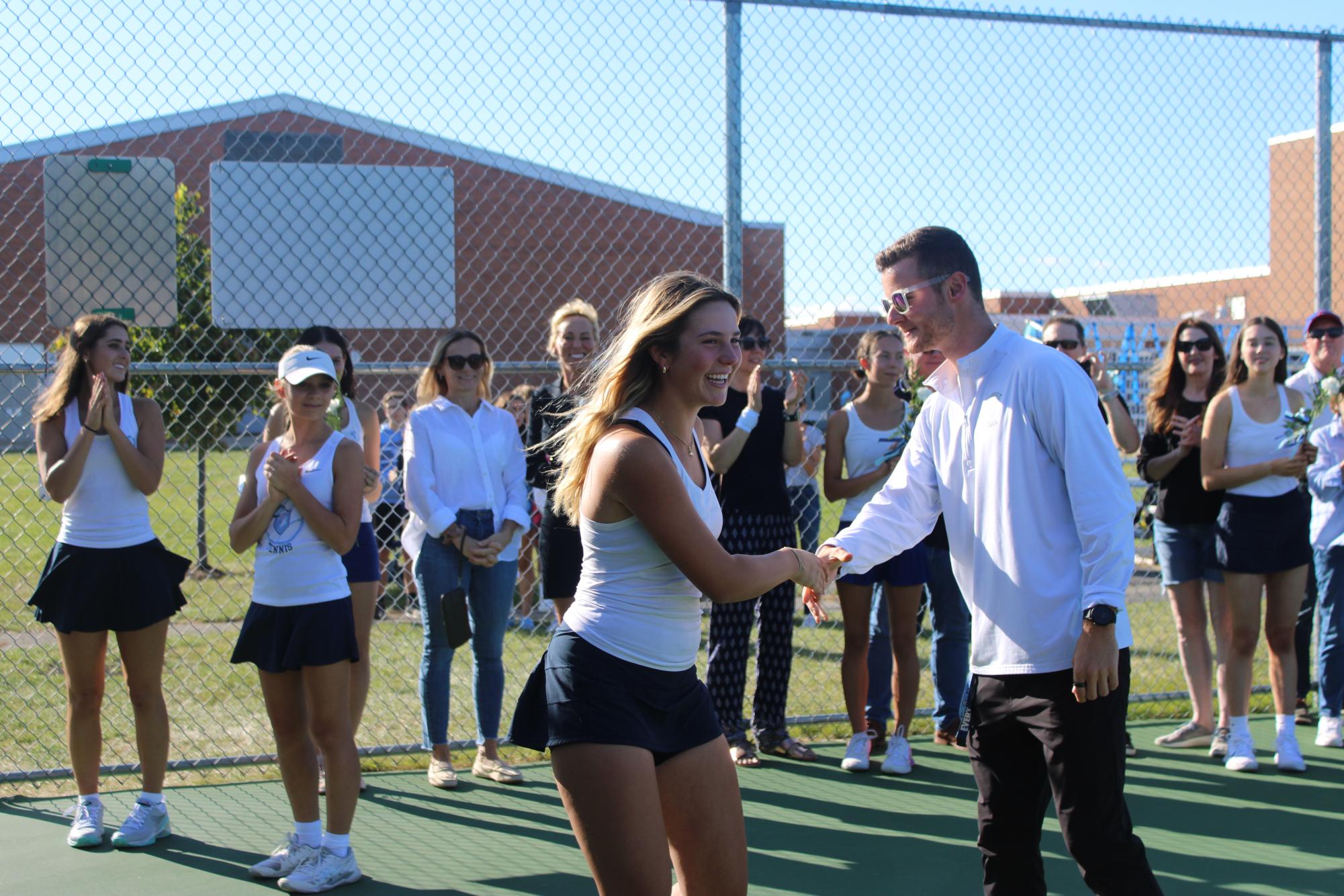 Girl's tennis celebrates senior night