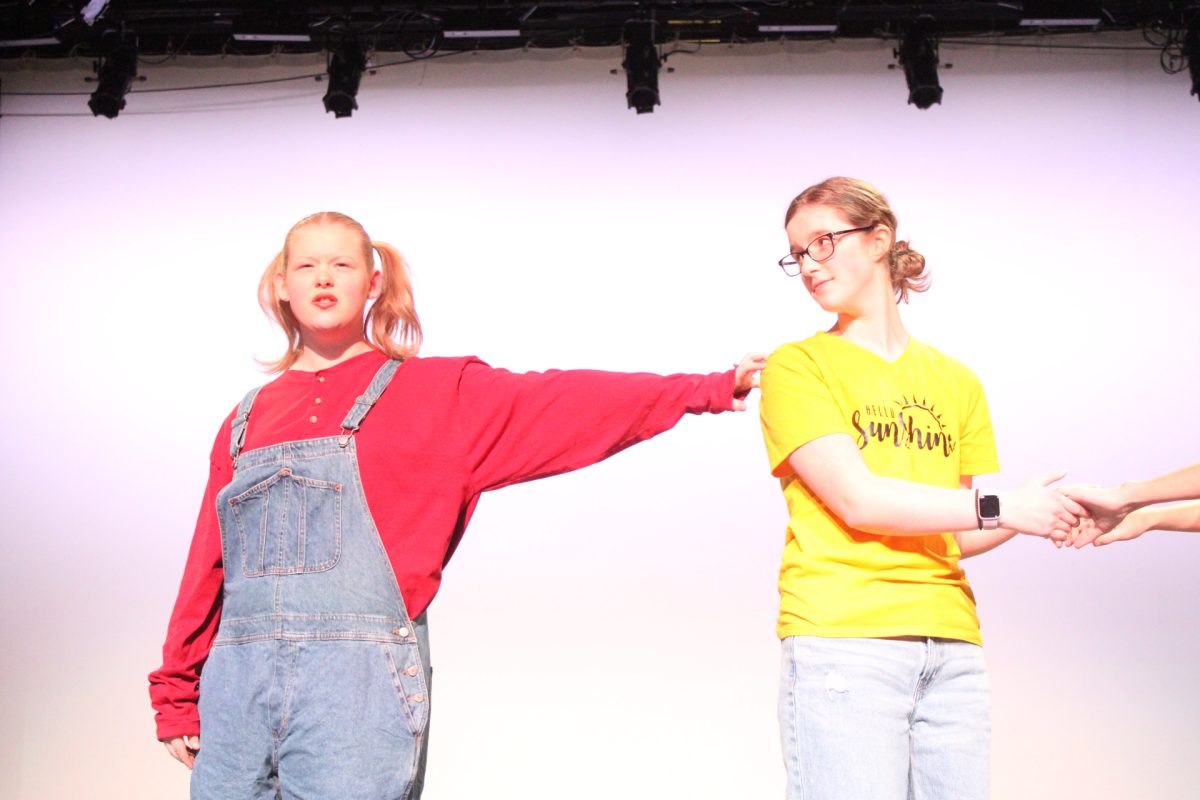 Zaryn Weber (left) and Sienna Mirandola  (right) act in "Love, Paint, and a dash of Mustard".