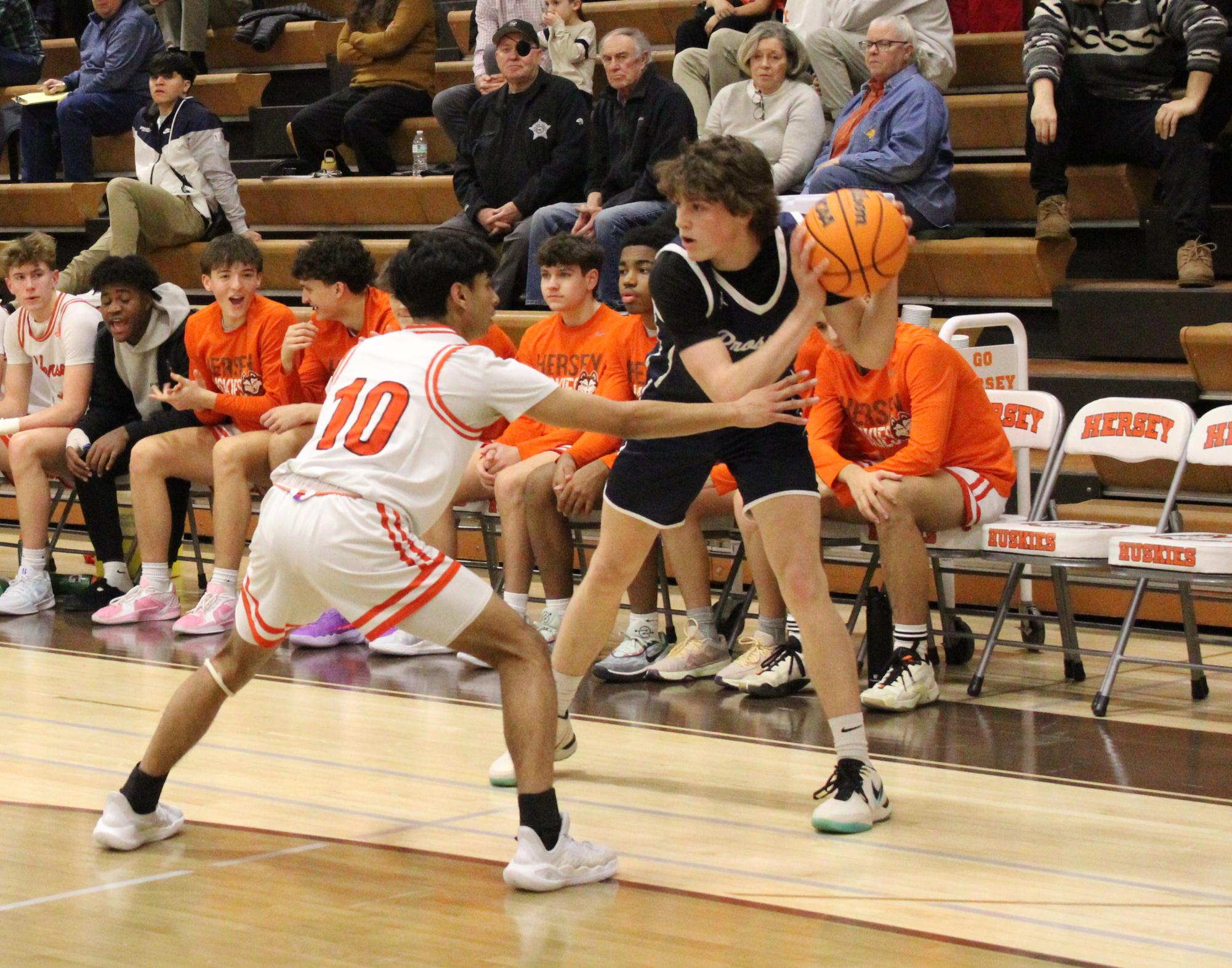 Boys’ Basketball win crosstown game over Hersey, 56-41