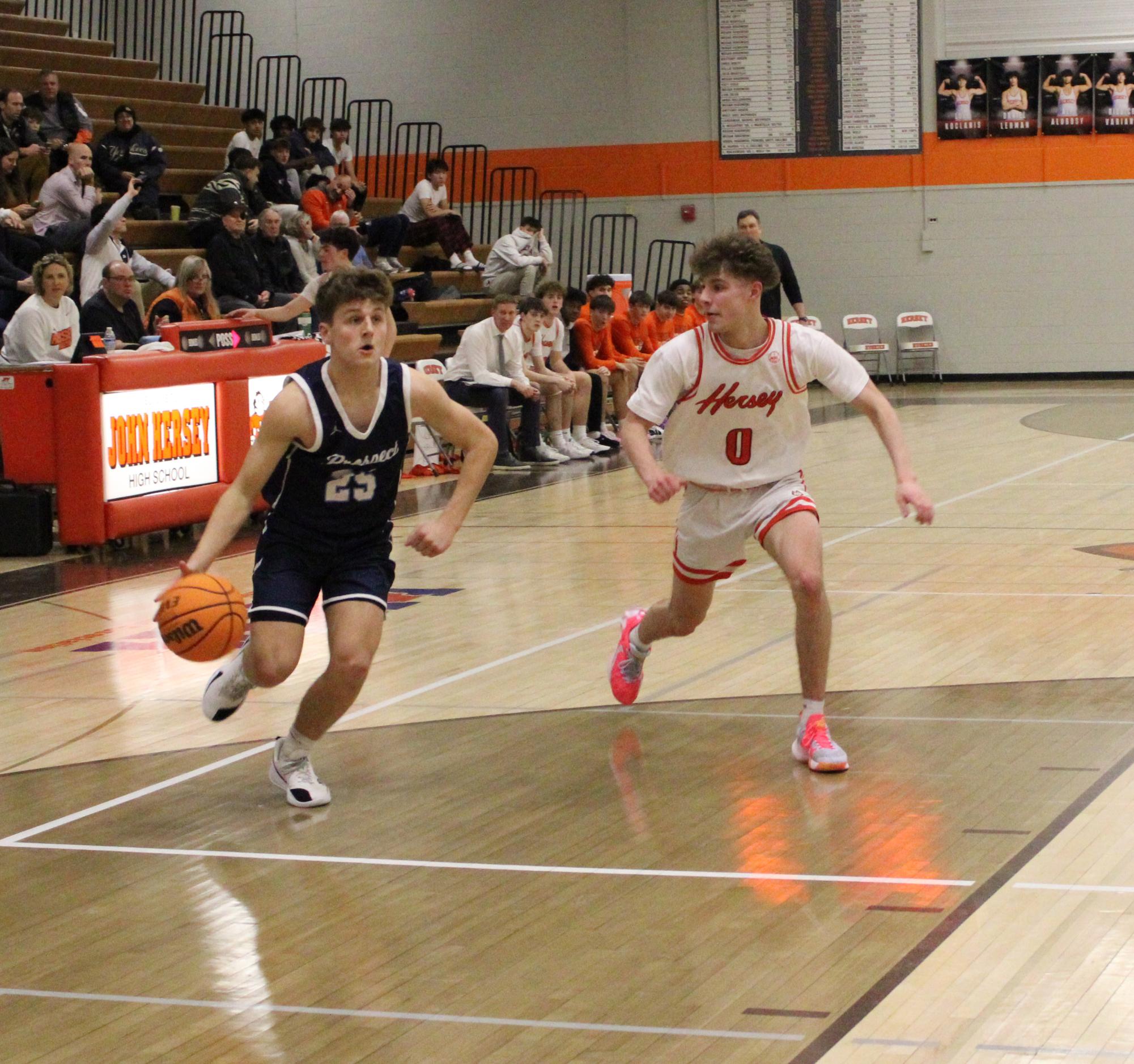 Boys’ Basketball win crosstown game over Hersey, 56-41