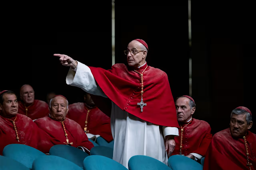 Stanley Tucci in Conclave, photo credit Focus Features