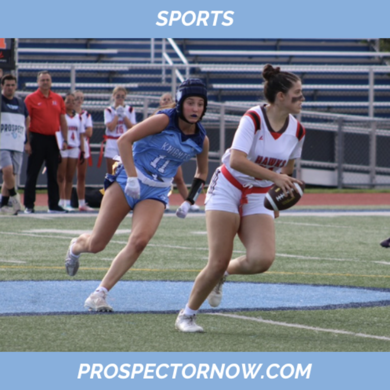  Junior WR/LB Maeve Johl runs after Hersey player during the season opener on 8/25
