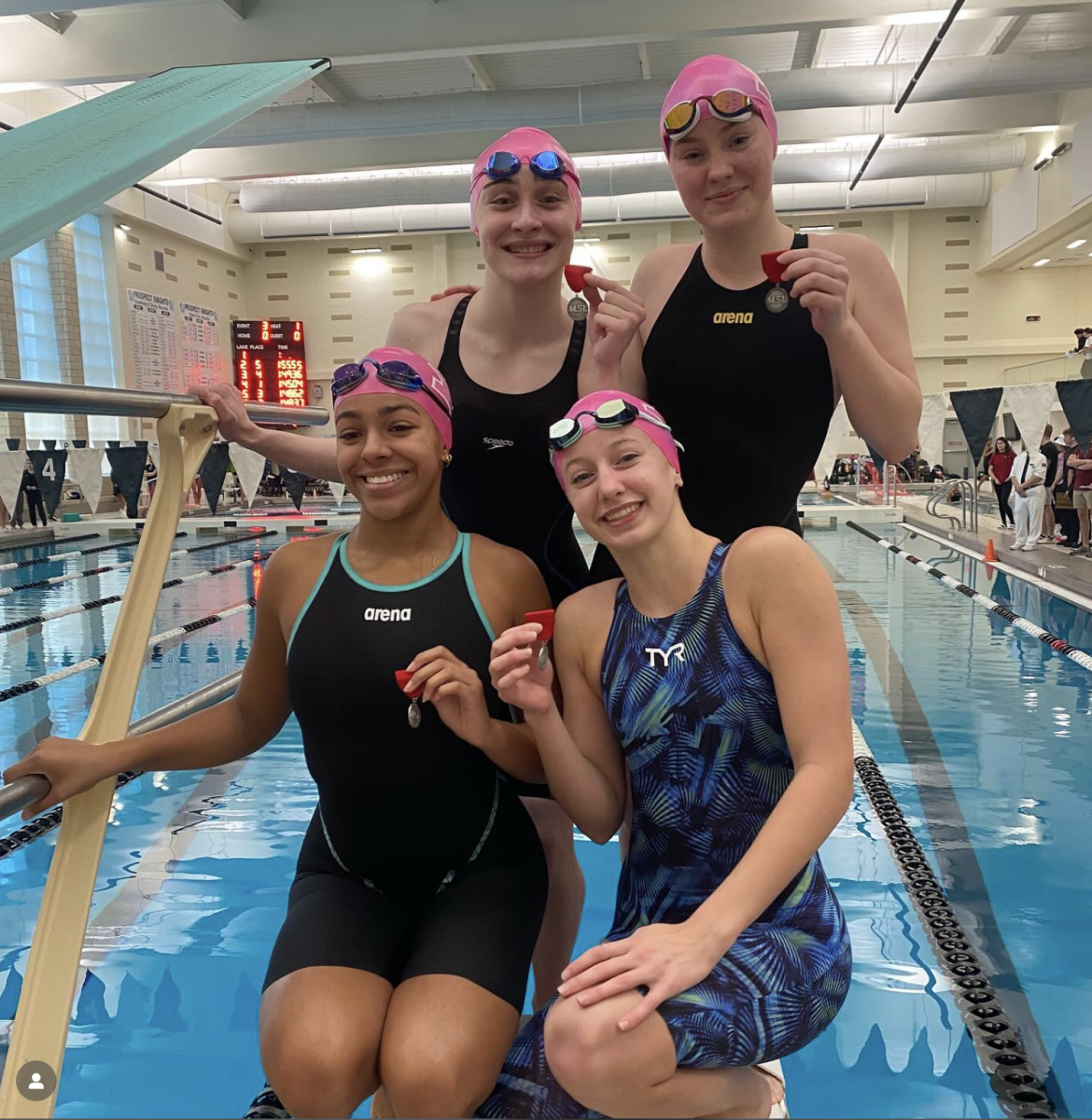 Prospect Swimmers pose for a picture for the team's Instagram page.